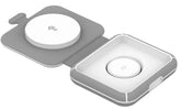 Беспроводная зарядная станция SNAPStation™ DUET Qi2 18 Вт MagSafe «2 в 1» с оригинальным сертифицированным Apple зарядным модулем для Apple Watch
